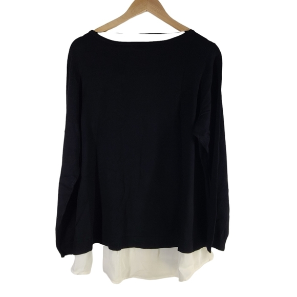 NWT Charter Club Layered Look Brooch Sweater Top Sz 0X - Picture 3 of 6